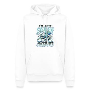 Je ne suis qu’une pieuvre - Sweat à capuche Premium bio Homme - blanc - Devant - Nico (187cm)