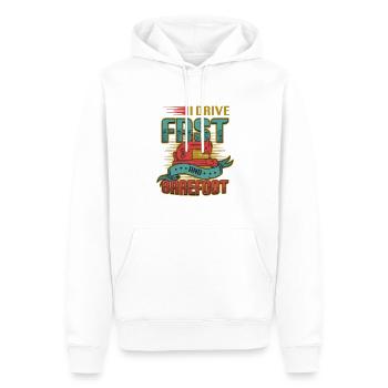 Ich Fahre Schnell Und Barfuß Nähmaschine Sewer - Männer Premium Bio Hoodie - Weiß - Vorne - Nico (187cm)