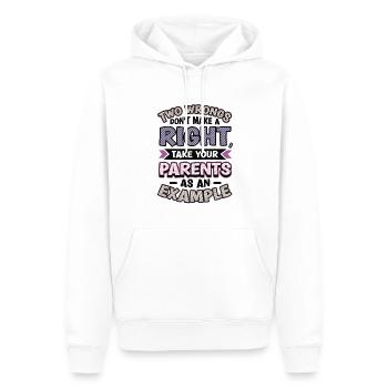 Zwei Ungerechtigkeiten Ergeben Kein Recht. - Männer Premium Bio Hoodie - Weiß - Vorne - Nico (187cm)