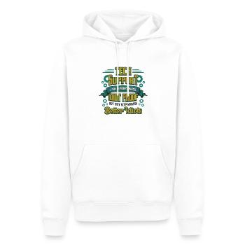 Essayez de rendre les choses infaillibles - Sweat à capuche Premium bio Homme - blanc - Devant - Nico (187cm)