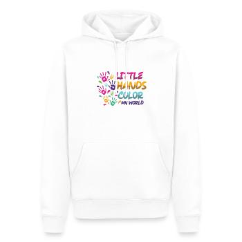 Little Hands Color My World Kindergarten Lehrerin - Männer Premium Bio Hoodie - Weiß - Vorne - Nico (187cm)