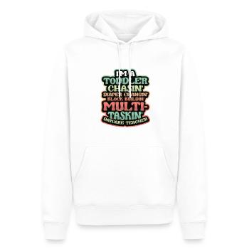 Kleinkind Jagt Windel Wechselnde Tagesmutter - Männer Premium Bio Hoodie - Weiß - Vorne - Nico (187cm)