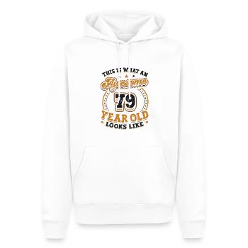 This is what a great 79-year-old looks like. - Men’s Premium Organic Hoodie - white - Front - Nico (187cm)