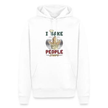 Je fais cuire des gens heureux amateurs de pâtisserie - Sweat à capuche Premium bio Homme - blanc - Devant - Nico (187cm)