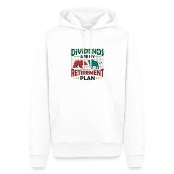 Les dividendes sont mon plan de retraite - Sweat à capuche Premium bio Homme - blanc - Devant - Nico (187cm)