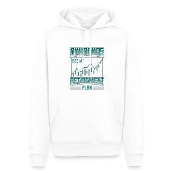 Les dividendes sont mon plan de retraite - Sweat à capuche Premium bio Homme - blanc - Devant - Nico (187cm)