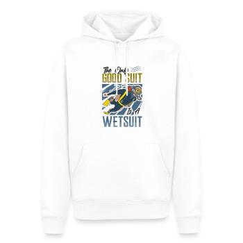 Der Einzig Gute Anzug Ist Ein Neoprenanzug - Männer Premium Bio Hoodie - Weiß - Vorne - Nico (187cm)