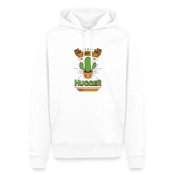 Pas de cactus câlins - Sweat à capuche Premium bio Homme - blanc - Devant - Nico (187cm)
