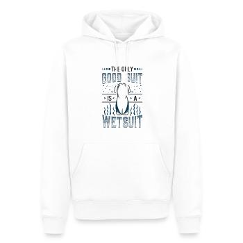 Der Einzig Gute Anzug Ist Ein Neoprenanzug - Männer Premium Bio Hoodie - Weiß - Vorne - Nico (187cm)