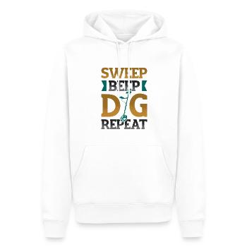 Sweep Beep Dig Répéter Chasse au trésor Metal - Sweat à capuche Premium bio Homme - blanc - Devant - Nico (187cm)