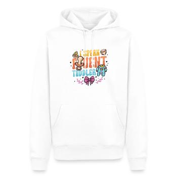 Je parle couramment bambin - Sweat à capuche Premium bio Homme - blanc - Devant - Nico (187cm)