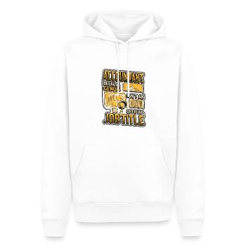 Le génie comptable n’est pas un fonctionnaire - Sweat à capuche Premium bio Homme - blanc - Devant - Nico (187cm)