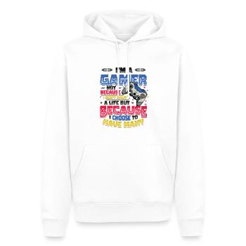 Gamers Have Many Lives Video Games Boys Play - Men’s Premium Organic Hoodie - white - Front - Nico (187cm)