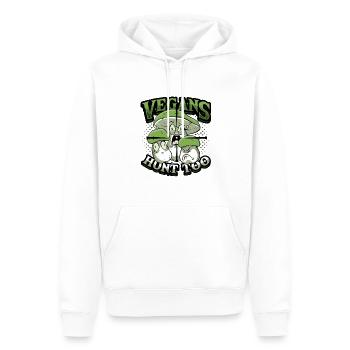 Veganer Jagen Zu Pilzjagd - Männer Premium Bio Hoodie - Weiß - Vorne - Nico (187cm)