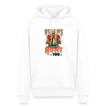Veganer Jagen Zu Pilzjagd - Männer Premium Bio Hoodie - Weiß - Vorne - Nico (187cm)