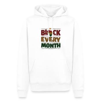 Ich Bin Schwarz Jeden Monat Schwarze Geschichte - Männer Premium Bio Hoodie - Weiß - Vorne - Nico (187cm)