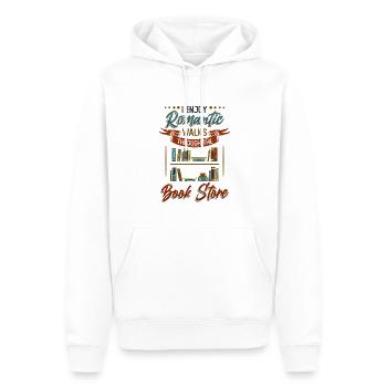 Romantische Spaziergänge Durch Den Buchladen - Männer Premium Bio Hoodie - Weiß - Vorne - Nico (187cm)