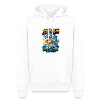 Santa On Vacation - Weihnachten Im Juli, Surfen - Männer Premium Bio Hoodie - Weiß - Vorne - Nico (187cm)