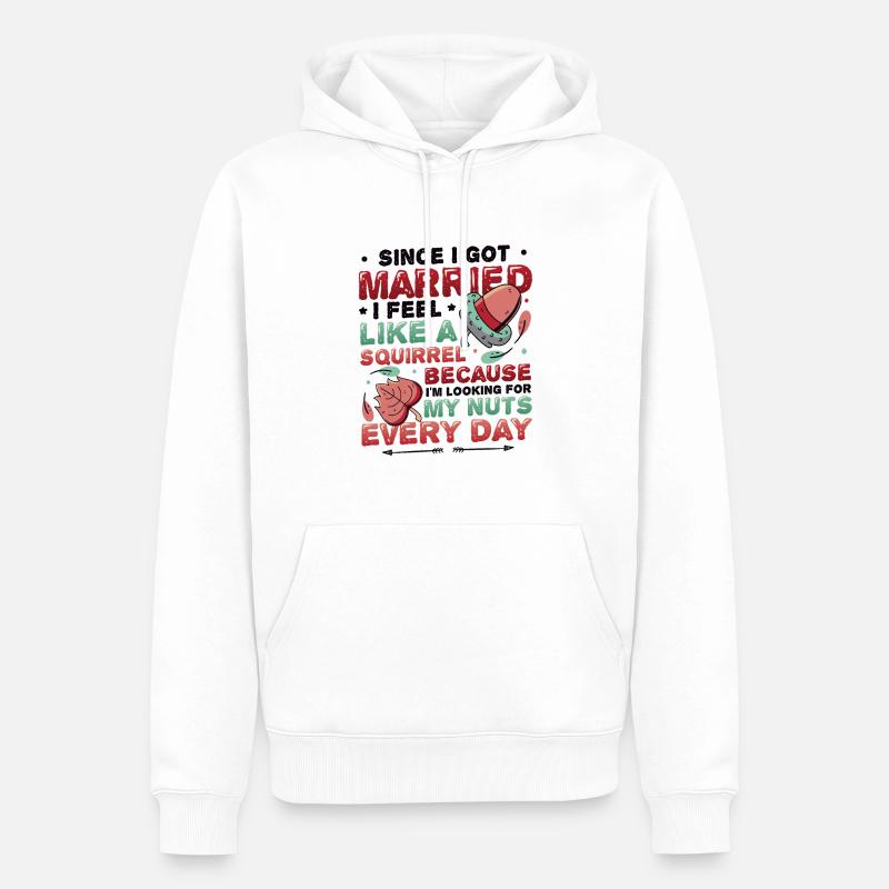 Armer Ehemann - Männer Premium Bio Hoodie - Weiß