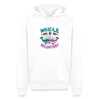 Whale You Be My Valentine Matching Couple - Sweat à capuche Premium bio Homme - blanc - Devant - Nico (187cm)