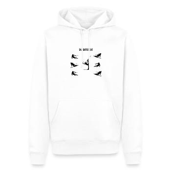 Ski different - lustiges Skifahrer Design Winter - Männer Premium Bio Hoodie - Weiß - Vorne - Nico (187cm)