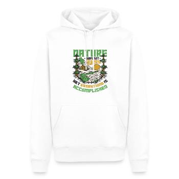 La nature n’est pas pressée, amoureux de la nature. - Sweat à capuche Premium bio Homme - blanc - Devant - Nico (187cm)