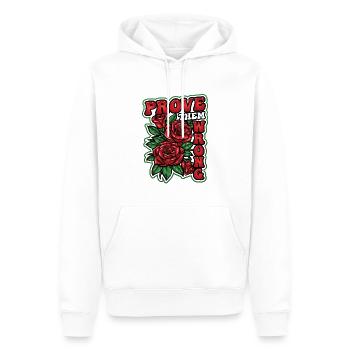 Beweisen Sie Ihnen Das Gegenteil Starke Frauen - Männer Premium Bio Hoodie - Weiß - Vorne - Nico (187cm)