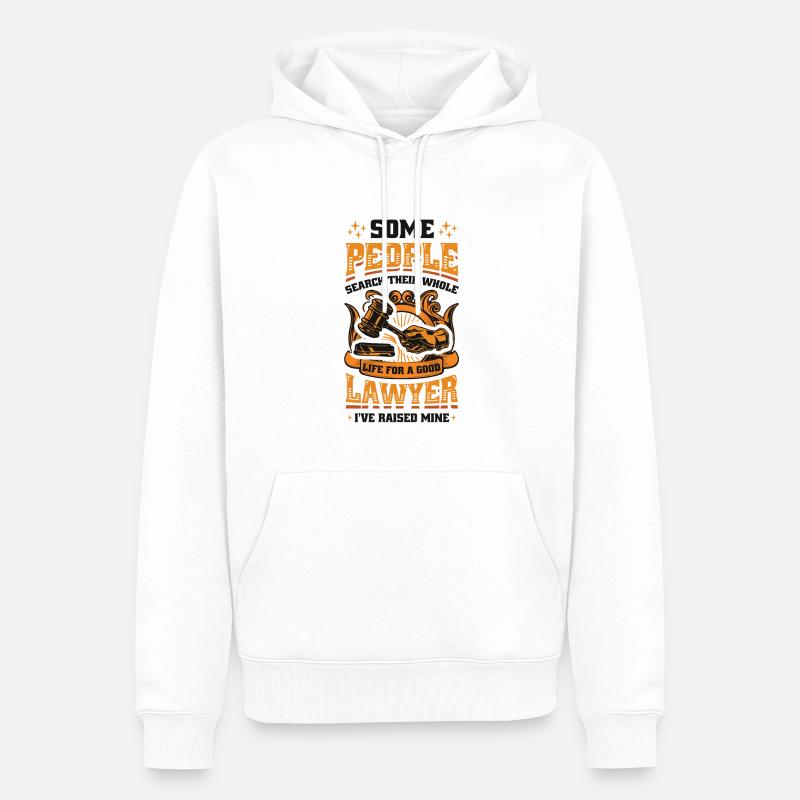 Vater Eines Anwalts - Männer Premium Bio Hoodie - Weiß