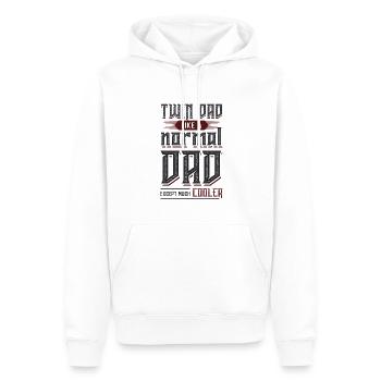 Twin Dad, Wie Ein Normaler Vater, Nur Viel Cooler - Männer Premium Bio Hoodie - Weiß - Vorne - Nico (187cm)