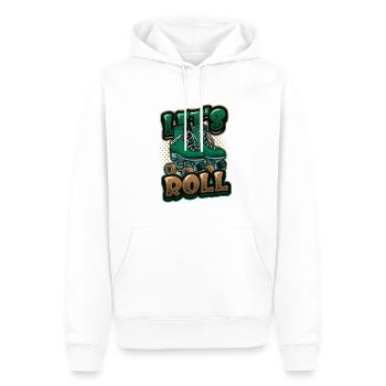 Let's Roll, Roller Blade Skating, Roller Skating - Men’s Premium Organic Hoodie - white - Front - Nico (187cm)