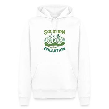 Polution Solution Umweltschutz Radfahren - Männer Premium Bio Hoodie - Weiß - Vorne - Nico (187cm)