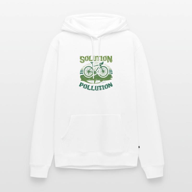 Polution Solution Umweltschutz Radfahren Männer Premium Bio Hoodie