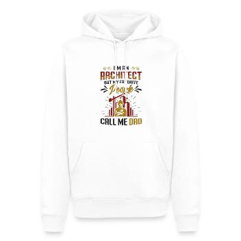 Ich Bin Ein Architekt - Männer Premium Bio Hoodie - Weiß - Vorne - Nico (187cm)
