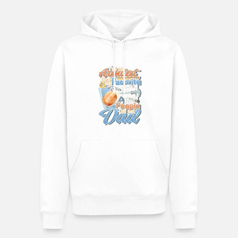 Je suis architecte - Sweat à capuche Premium bio Homme - blanc