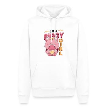 Im A Piggy Girl, Schweineliebhaber - Männer Premium Bio Hoodie - Weiß - Vorne - Nico (187cm)