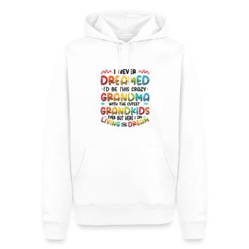 Une grand-mère fière aime ses petits-enfants - Sweat à capuche Premium bio Homme - blanc - Devant - Nico (187cm)