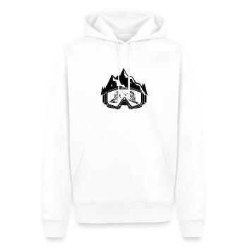 Ski goggles Skiers Ski mountains Winter - Men’s Premium Organic Hoodie - white - Front - Nico (187cm)