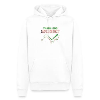Gott Sei Dank Ist Es Montag, Börsenhändler - Männer Premium Bio Hoodie - Weiß - Vorne - Nico (187cm)