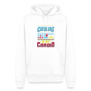 Kodierung Ist Meine Kardio, Code Programmierer - Männer Premium Bio Hoodie - Weiß - Vorne - Nico (187cm)