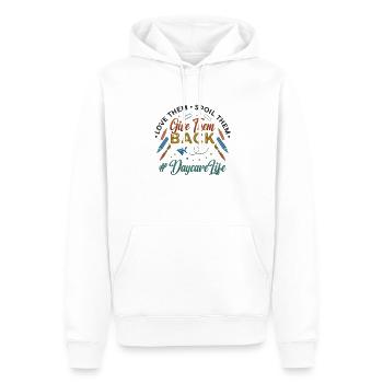 Je t’aime gâte tu lui rends Kita-leben - Sweat à capuche Premium bio Homme - blanc - Devant - Nico (187cm)