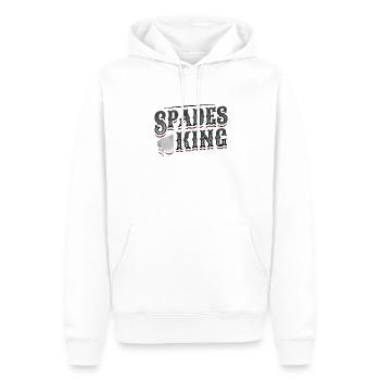 Pik König, Pik Karten - Männer Premium Bio Hoodie - Weiß - Vorne - Nico (187cm)