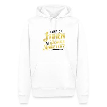 Darf Ich Ihnen Das Tschüss Anbieten - Männer Premium Bio Hoodie - Weiß - Vorne - Nico (187cm)