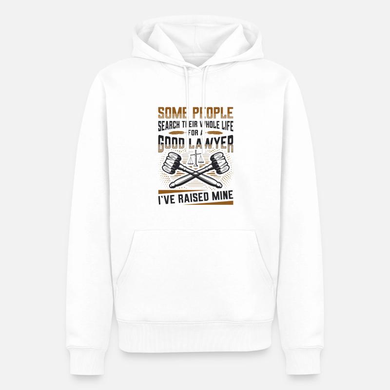 Vater Eines Anwalts - Männer Premium Bio Hoodie - Weiß