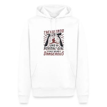 Arts Martiaux Filles, Taekwondo - Sweat à capuche Premium bio Homme - blanc - Devant - Nico (187cm)