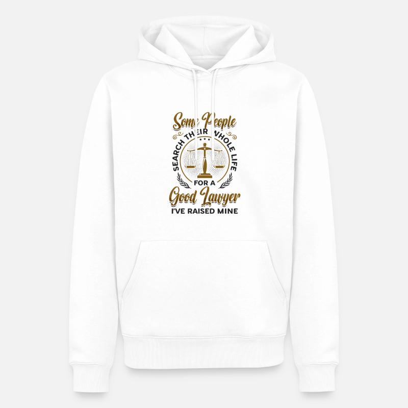 Père d’un avocat - Sweat à capuche Premium bio Homme - blanc