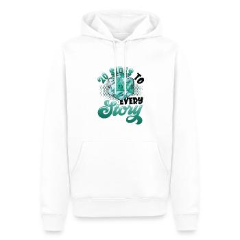 20 pages of each story, pen and paper - Men’s Premium Organic Hoodie - white - Front - Nico (187cm)