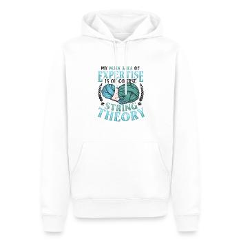 Funny Yarn Lover, Häkeln - Männer Premium Bio Hoodie - Weiß - Vorne - Nico (187cm)