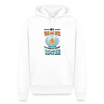 Élevage de poissons amusant, pisciculteurs - Sweat à capuche Premium bio Homme - blanc - Devant - Nico (187cm)