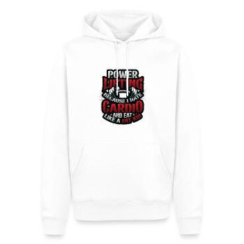 Funny Power Lifting Gewichtheben - Männer Premium Bio Hoodie - Weiß - Vorne - Nico (187cm)