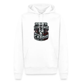 Funny Power Lifting Gewichtheben - Männer Premium Bio Hoodie - Weiß - Vorne - Nico (187cm)
